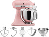 KitchenAid, Mixer Tilt-Head 4 8l Artisan Matte Dried Rose+ 3 L Bowl + Flex edge Beater Dried Rose