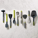 Joseph Joseph, 10161 Delta Folding Potato Masher Stores Flat Space Saving Locking, One-Size, Gray/Green
