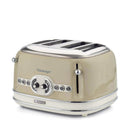 Ariete, 156 Vintage Toaster 4 Slices 1630W, Beige