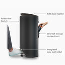 Joseph Joseph, Arc™ 30L Easy-push Matt Black Pedal Bin