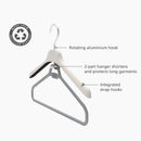 Joseph Joseph, Orderly™ Set of 2 Ecru Long Garment Hangers